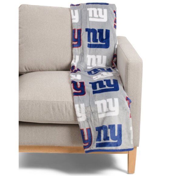 PEGASUS SPORTS New York Giants Nfl Logo Ultra Cozy Oversized Throw Blanket - Picture 1 of 2